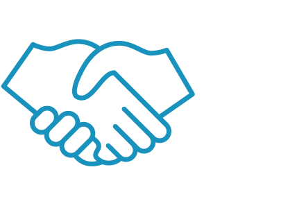 handshake icon to the side