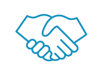 handshake icon centered