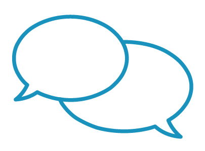 speech bubble icon centered